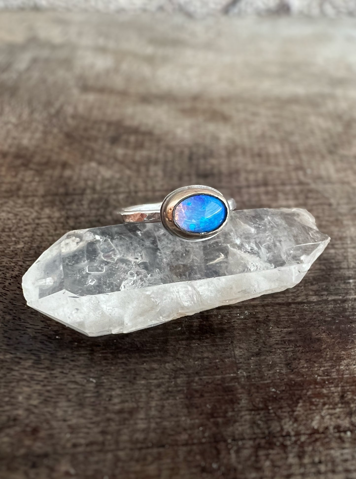 Australian Opal Set in 14k Gold Fill • Size 5