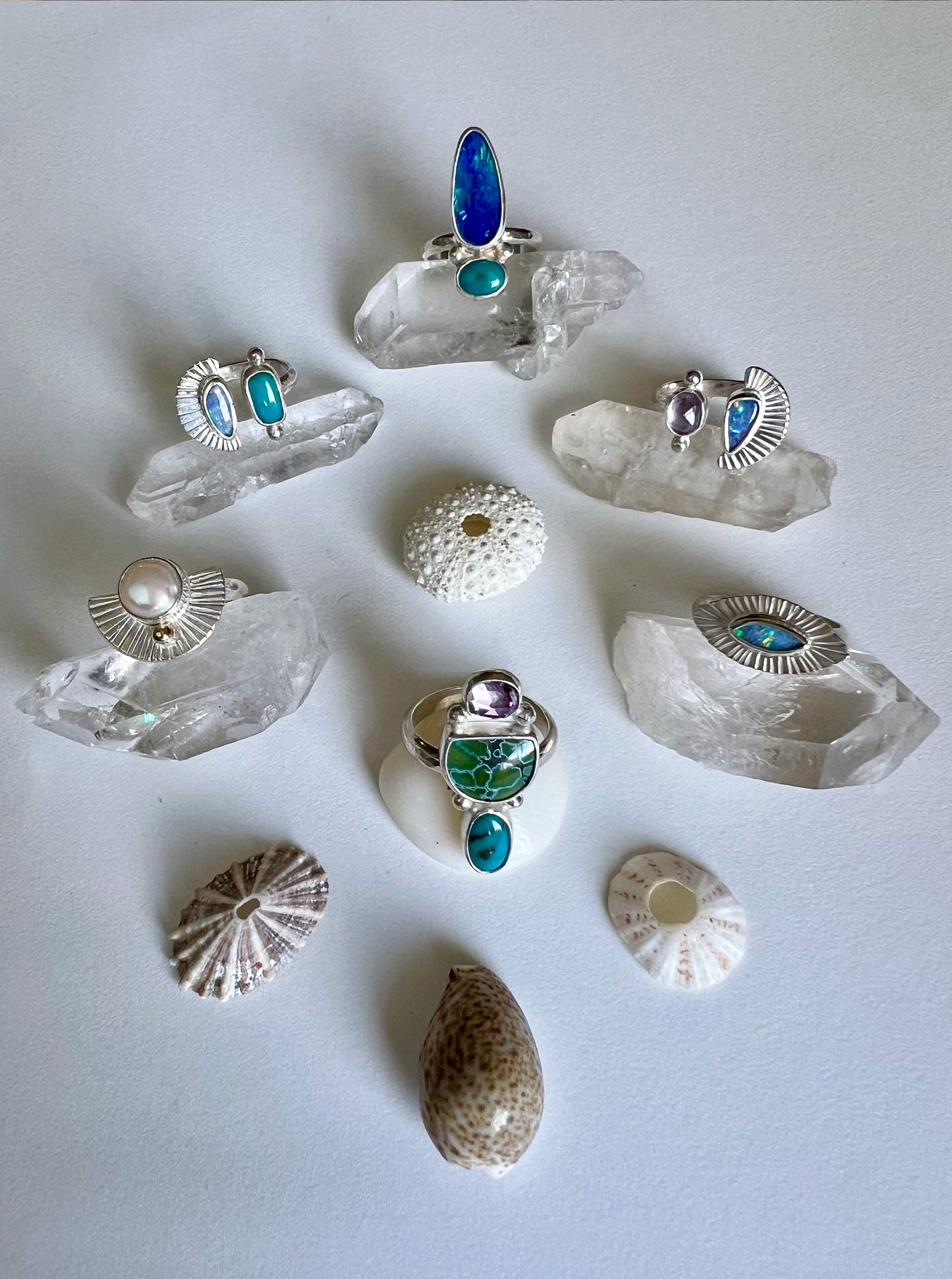 Oracle Ring with Australian Opal • Size 7.5