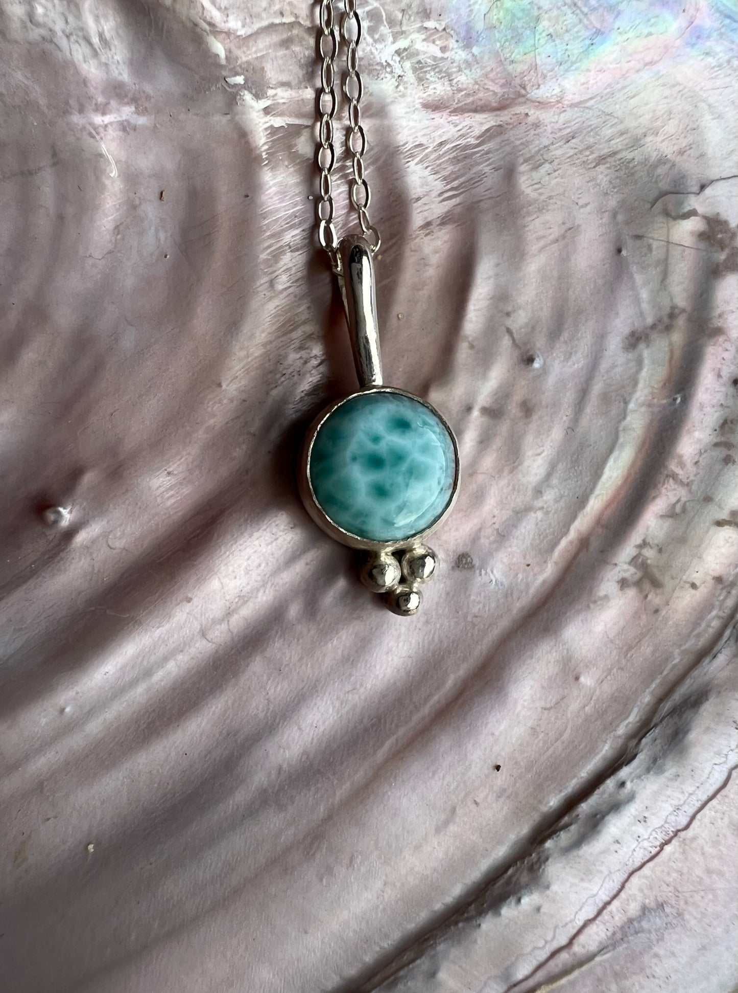 Oceans Pendant with Larimar