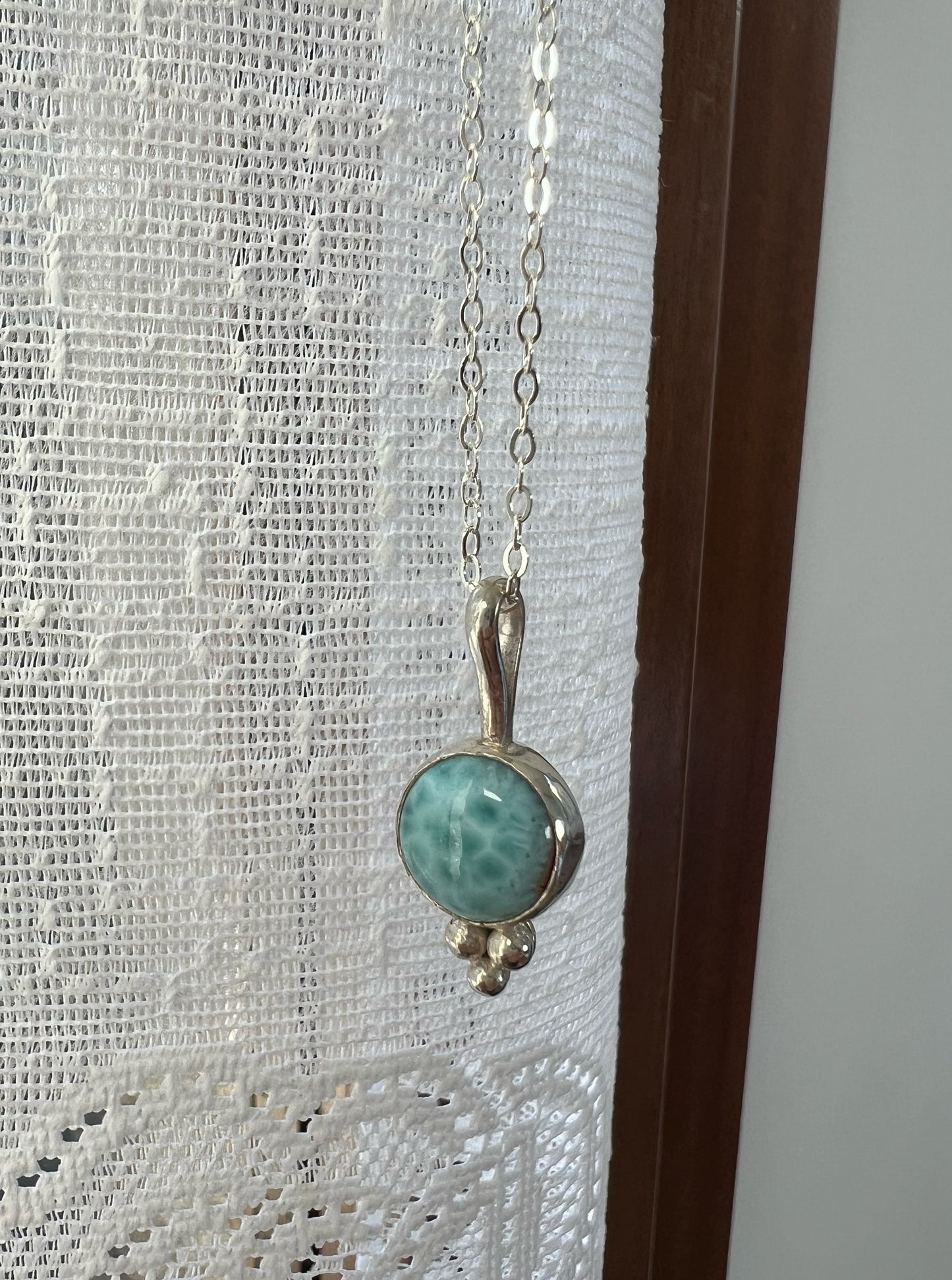 Oceans Pendant with Larimar