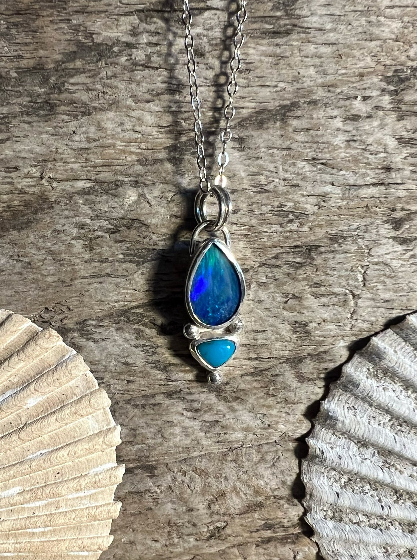 Opal + Turquoise Pendant