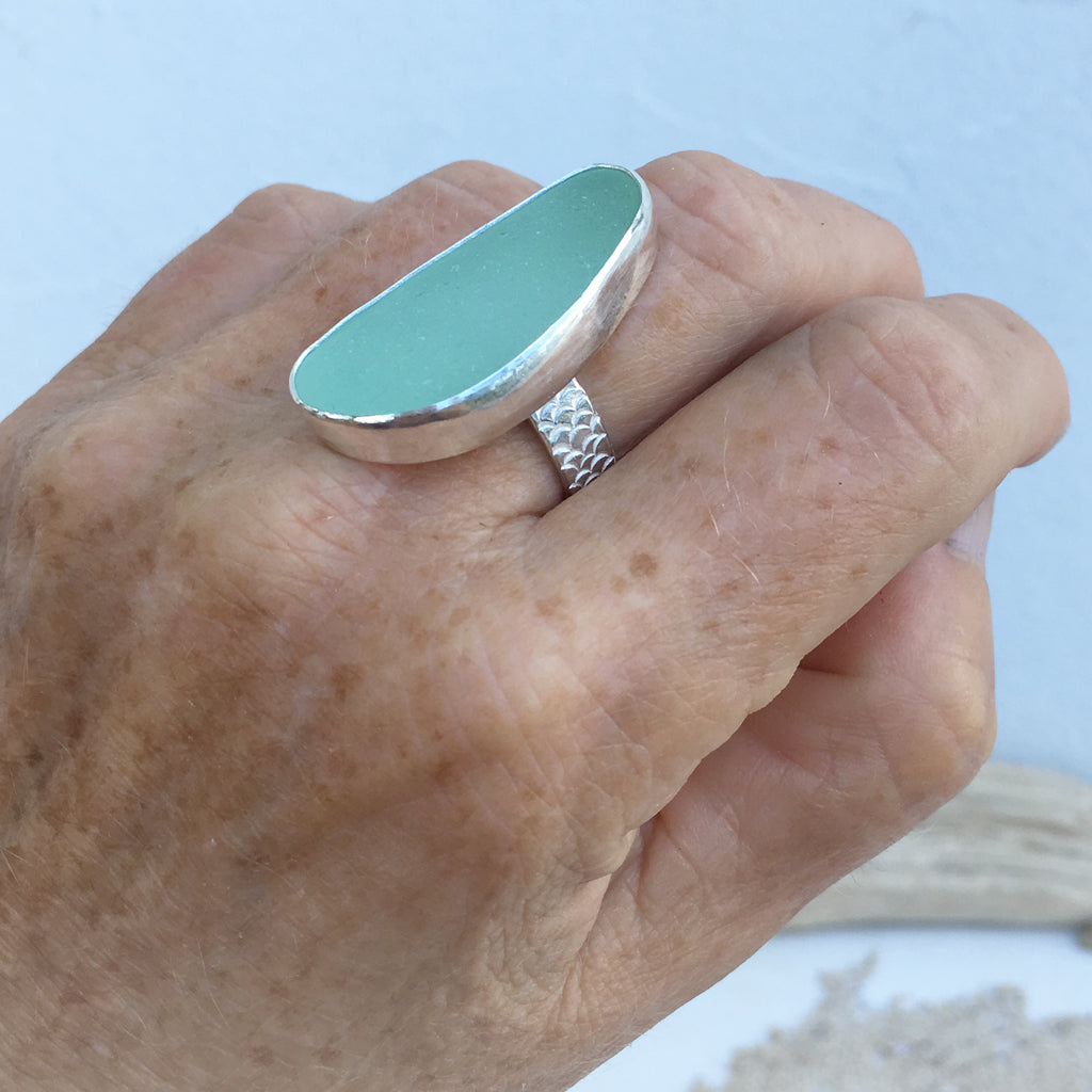 Handcrafted-Rare-Seafoam-Seaglass-and-Sterling-Silver-Statement-Ring-by-SpecialJCreations