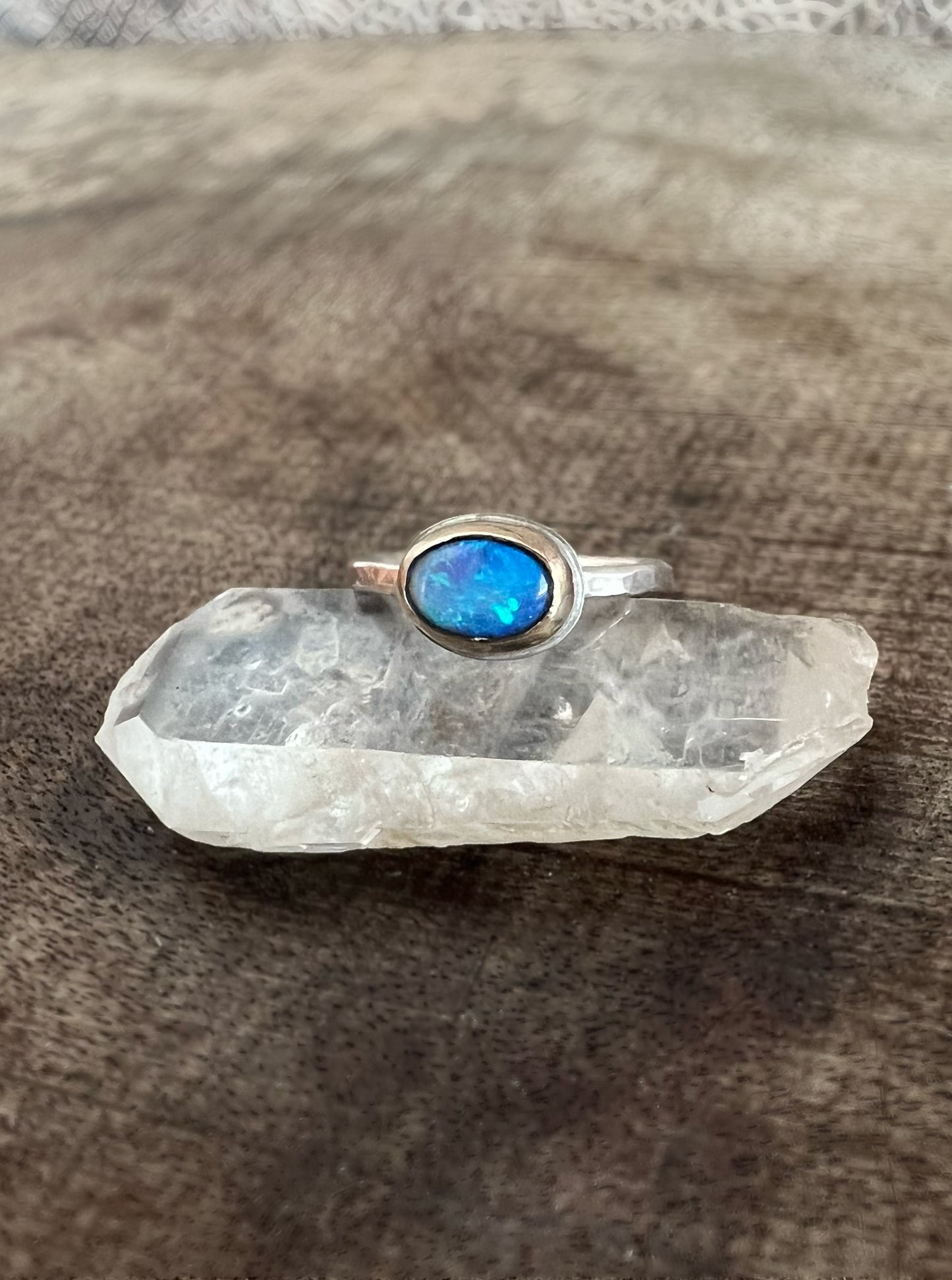 Australian Opal Set in 14k Gold Fill • Size 5
