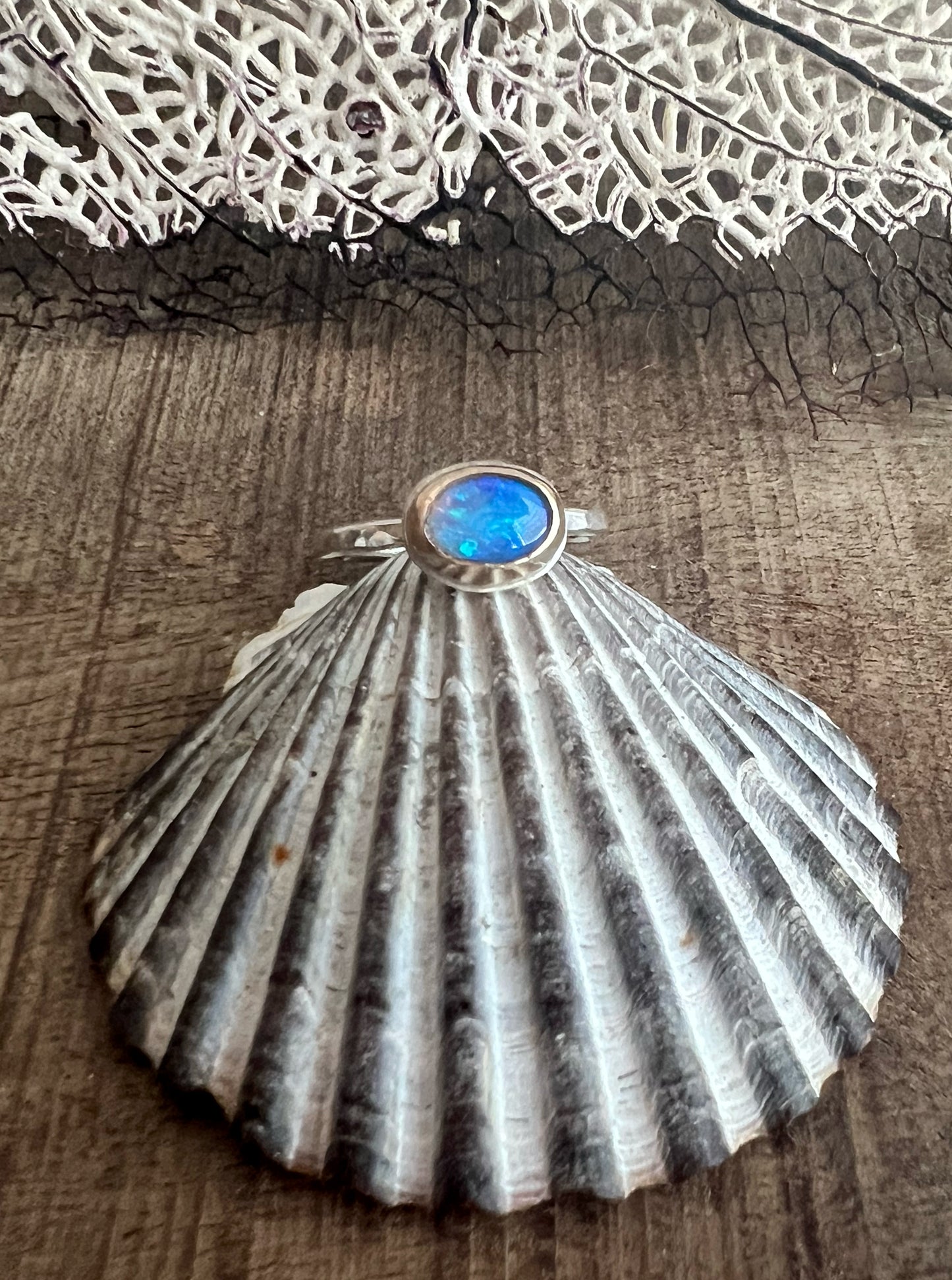 Australian Opal Set in 14k Gold Fill • Size 5