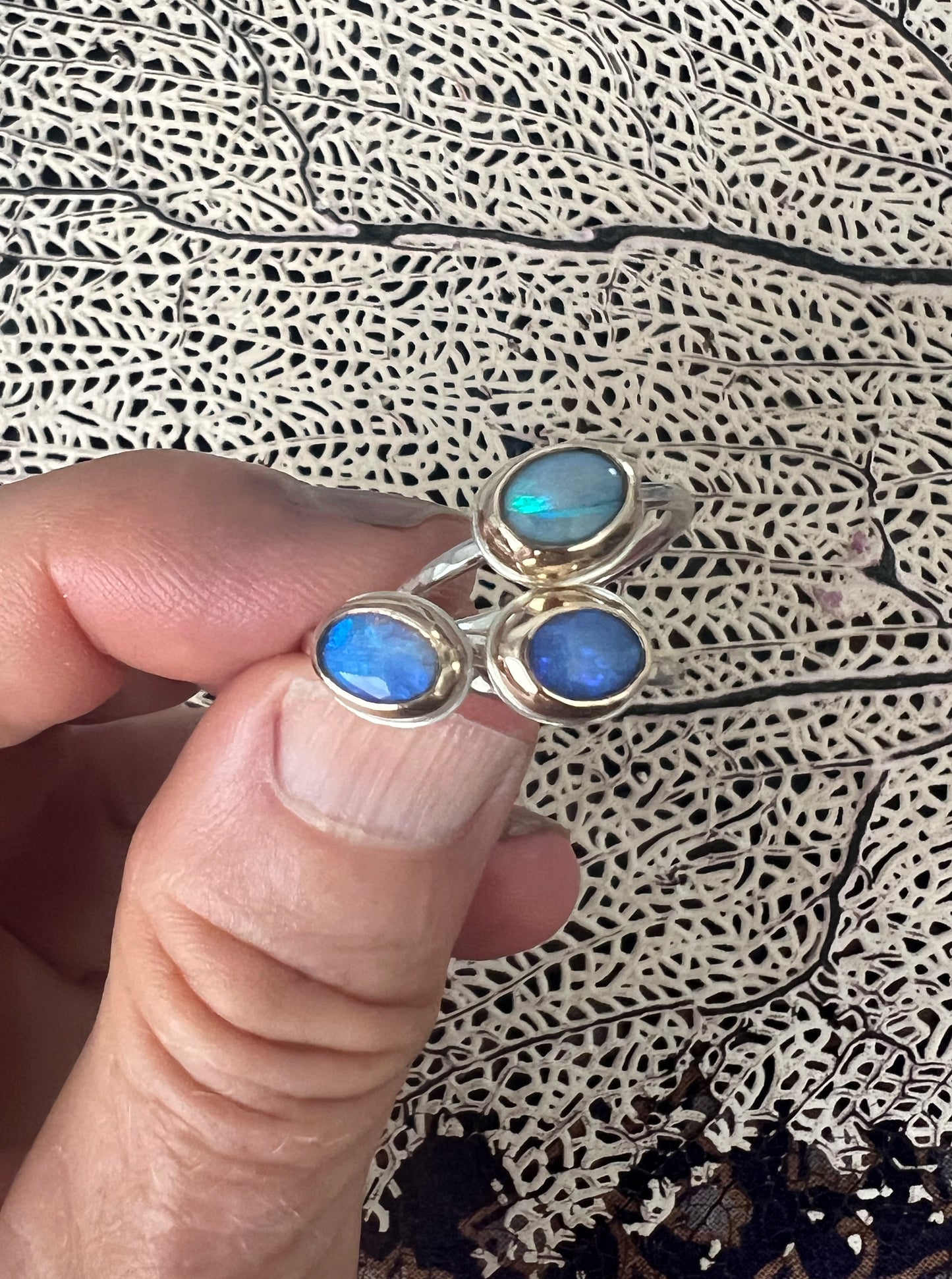 Australian Opal Set in 14k Gold Fill • Size 5