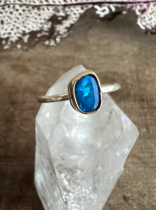 Australian Opal Set in 14k Gold Fill • Size 8