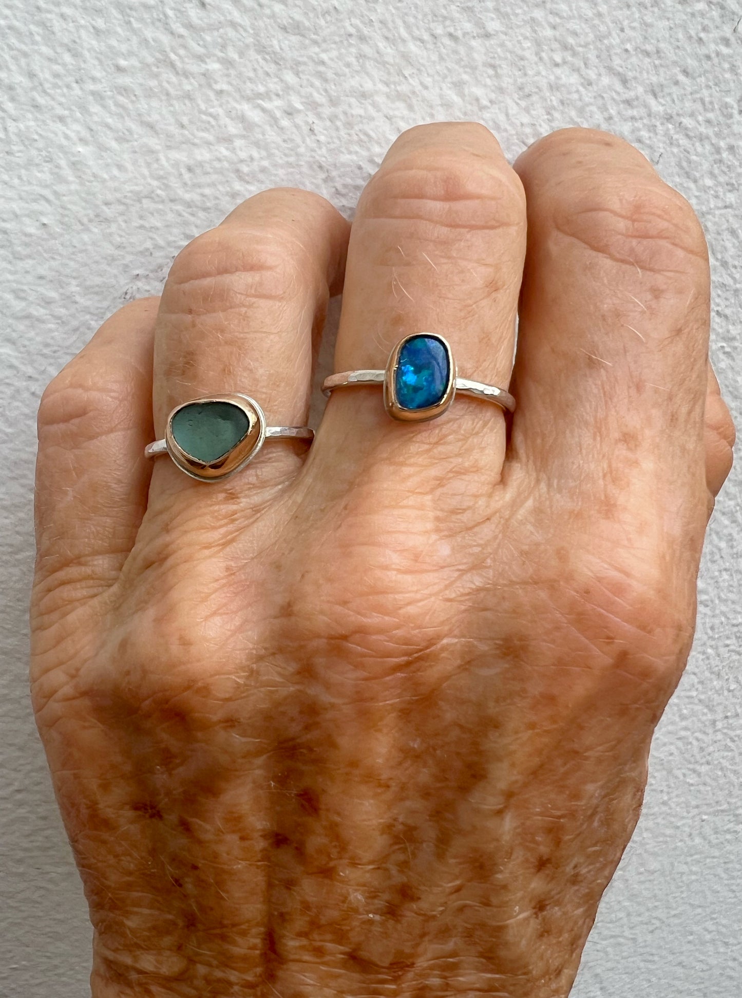 Australian Opal Set in 14k Gold Fill • Size 8