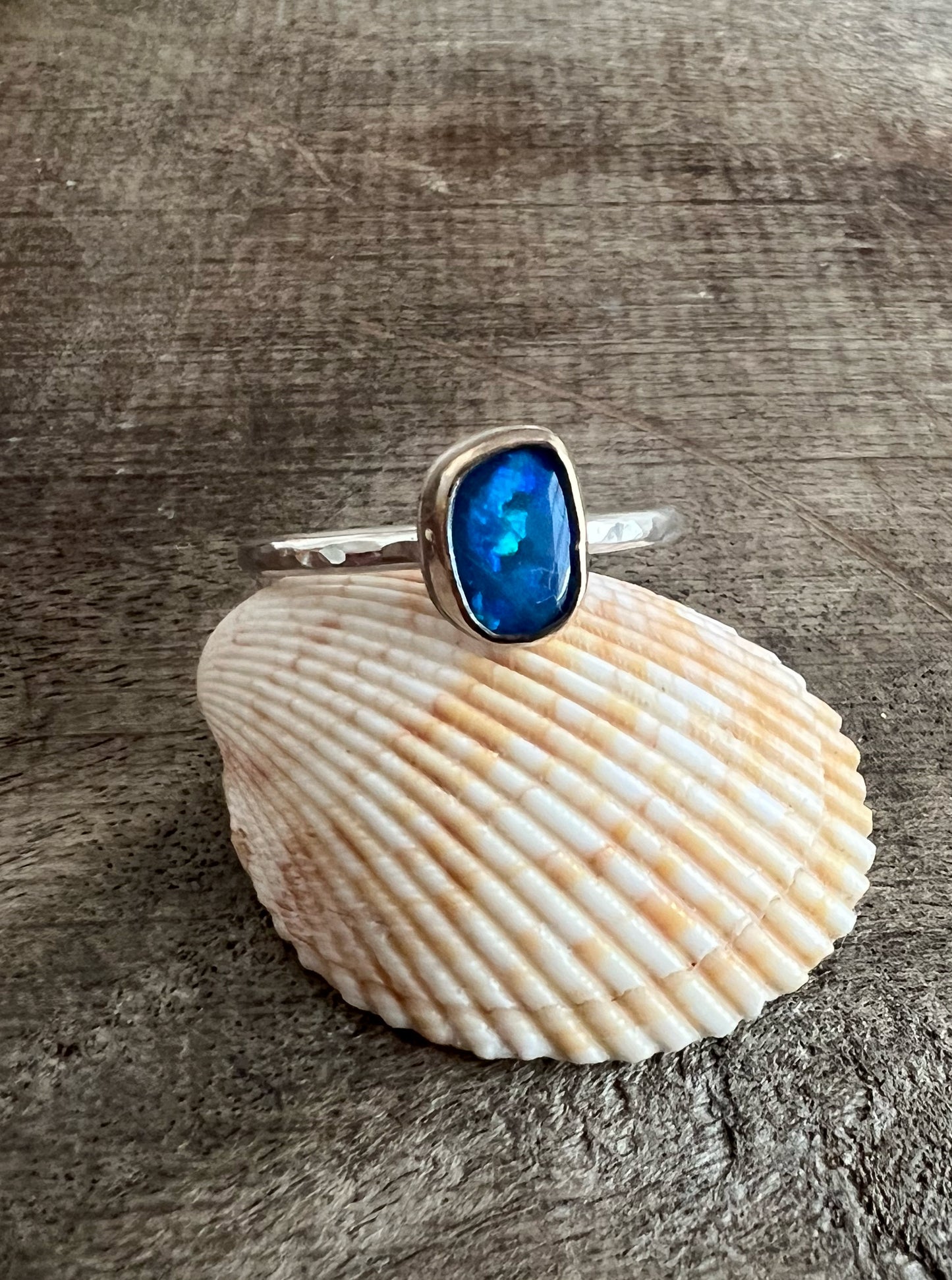 Australian Opal Set in 14k Gold Fill • Size 8