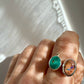 Dyad Ring with Turquoise, Mexican Opal + 14k Gold Detail • Size 8.5-9.25
