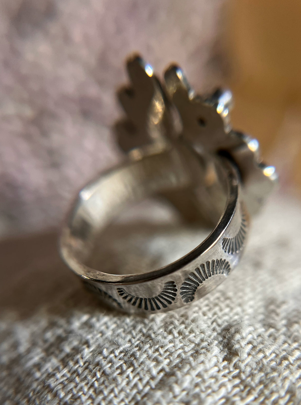 Flor Dyad Ring with Pearl + Moissanite • Size 6 (slightly adjustable)