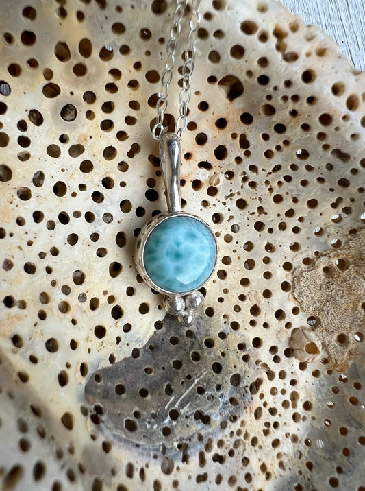 Oceans Pendant with Larimar