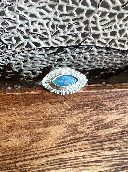 Oracle Ring with Australian Opal • Size 7