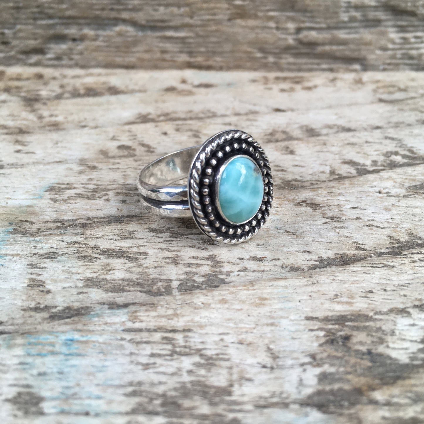 Larimar Shield Ring