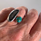 Druzy Agate + Turquoise Duet Ring • Size 6.5 / 7