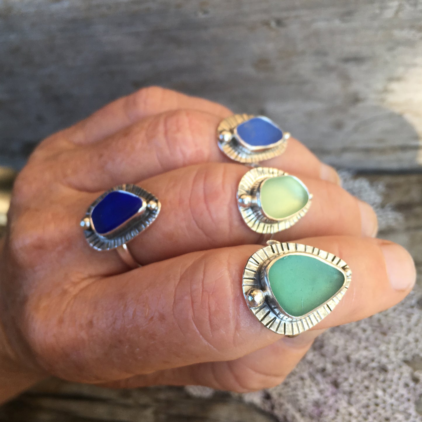 Sea Tribe Sea Glass Rings