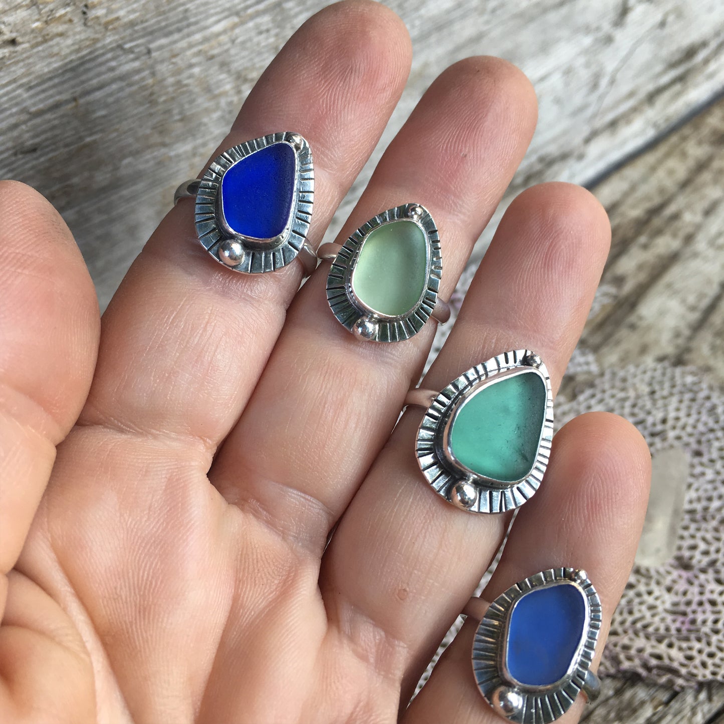 Sea Tribe Sea Glass Rings