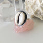 Simple-Cowry-Shell-Ring-in-Sterling-Silver-Scalloped-Bezel-by-SpecialJCreations