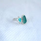 Two Treasures Ring with Turquoise and Seaglass • Size 8