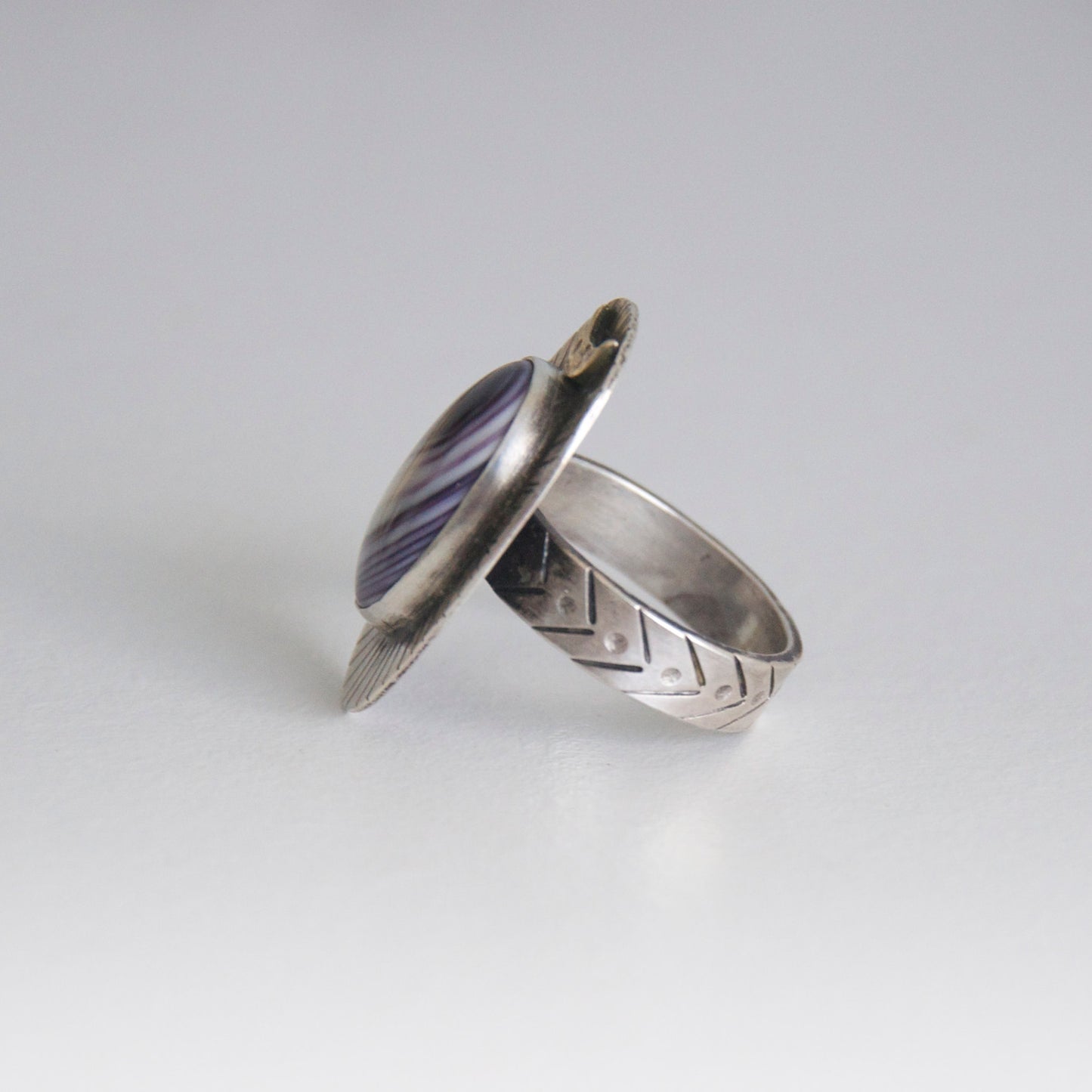 Moontide Ring with Wampum Size 8