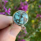 American Mined Variscite and Oregon Sunstone Ring No. 2 • Size 7.25