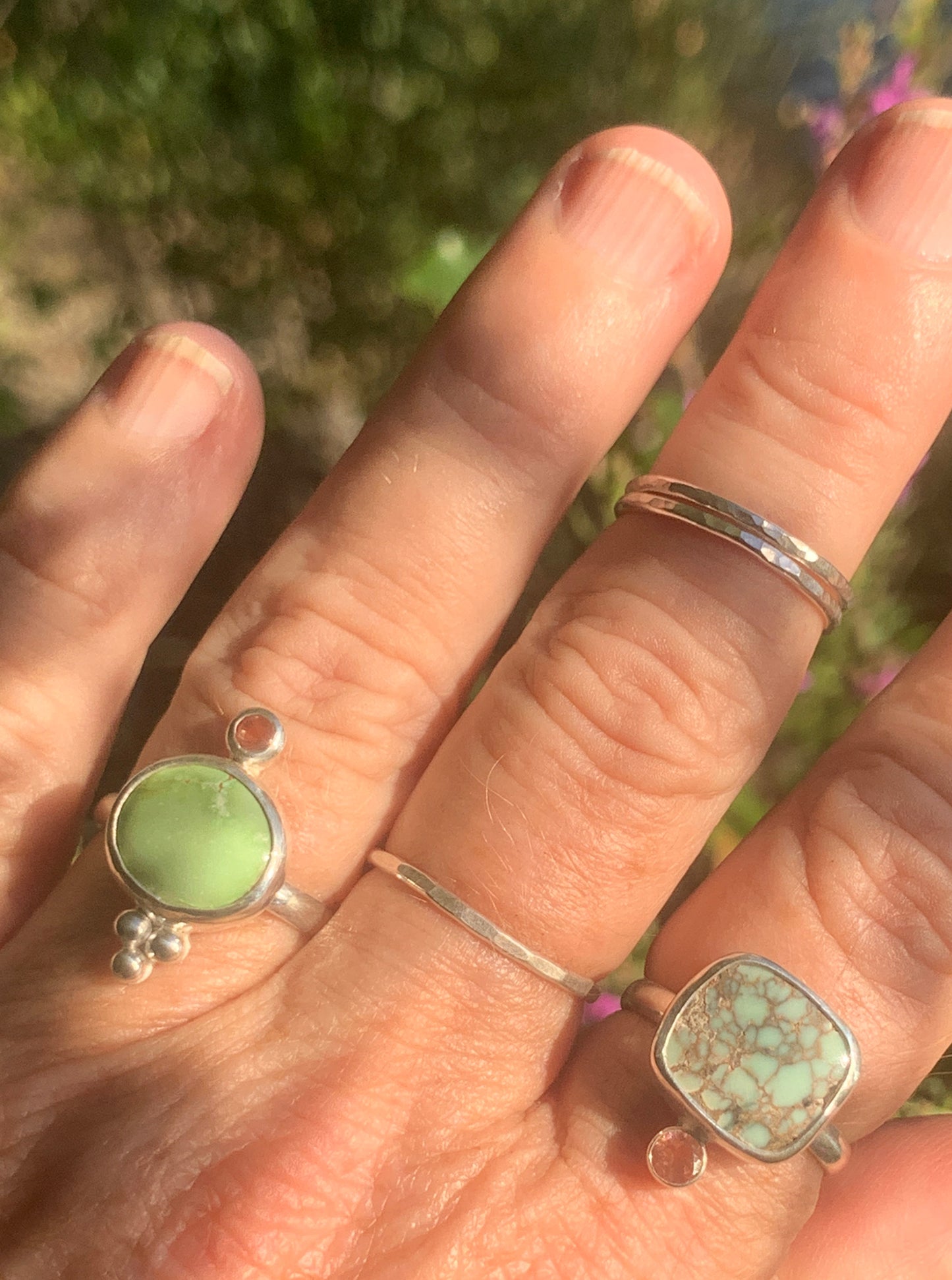 Turquoise and Oregon Sunstone Ring No. 2 • Size 7.5