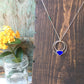 Moonlight Pendant with Rare Cobalt Blue Seaglass and Genuine Turquoise Beads